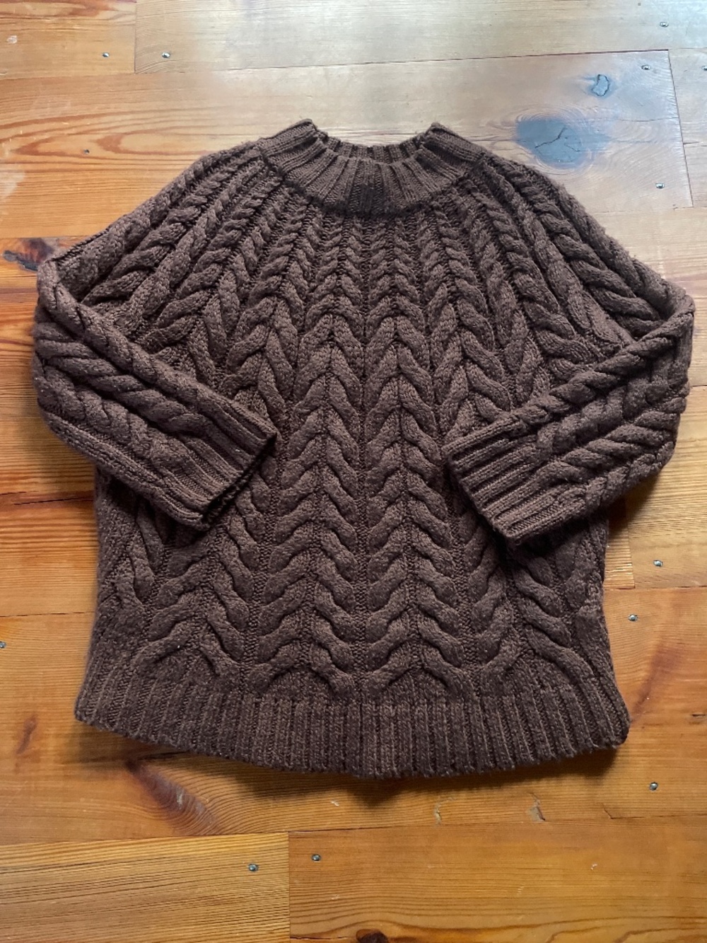 Sezane Cable Knit Chunky Sweater